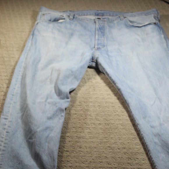 Levi's 501 Light Blue Faded Jeans 40x30 - Picture 4 of 11